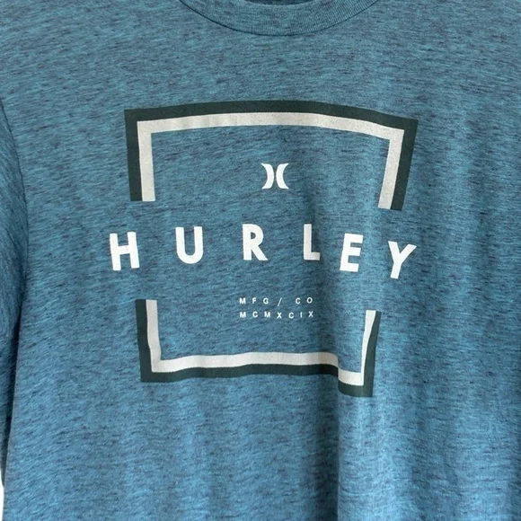Hurley Mens Blue Graphic Tee Shirt Size Small - Picture 4 of 6